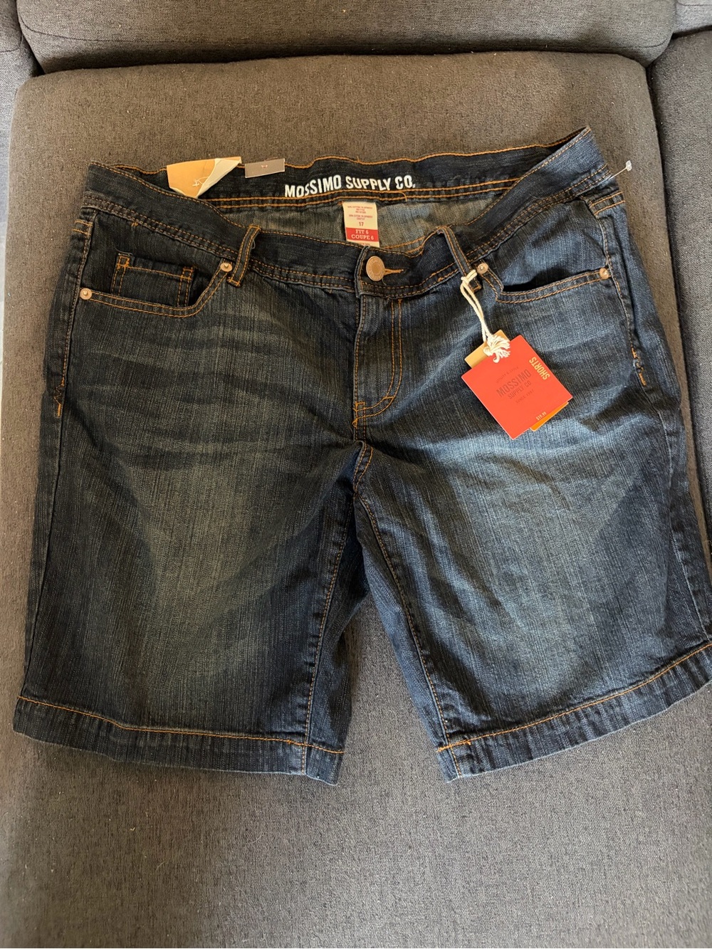 Mossimo Supply Co. Blue Denim Mid-Length Jean Shorts